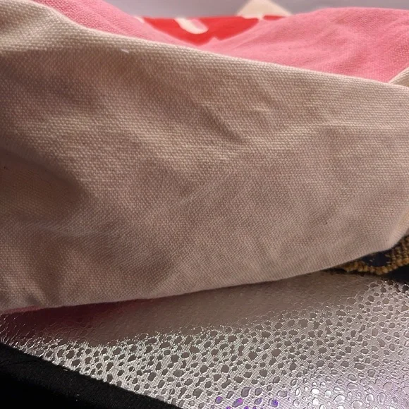 Fluf Organic Cotton Oui Reusable lunch bag with Waterproof Bottom - Picture 3 of 6